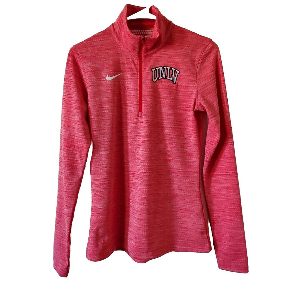 UNLV Nike Dri-Fit Jacket Womens S Red Space Dye 1/4 Zip Rebels Golf Basketball